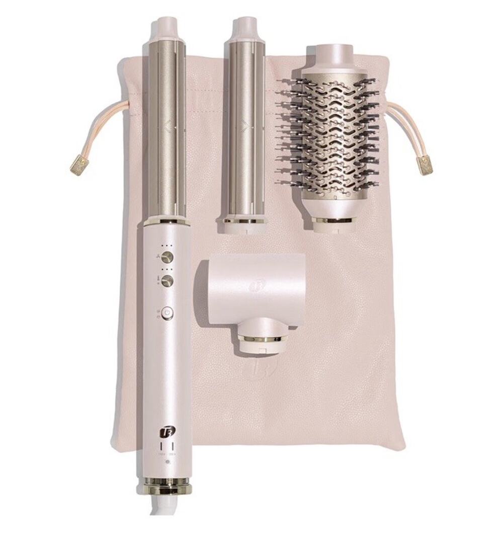 NEW T3 Aire 360 Ceramic Air Styler Blowout Kit Carrying Case 600692-UL-10 Blush